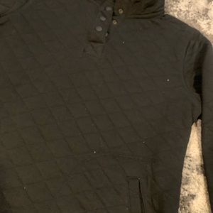 Black 3/4 button pullover